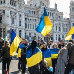 protest, manifestation, flags