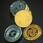 a group of coins sitting on top of a table