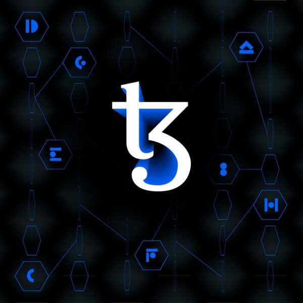 a blue and black background with the letter t5